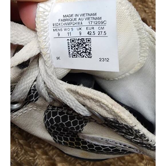 Converse Taylor Swift Reputation Era Snake Van Halen Sneakers Women's 11, Mens 9 - Picture 10 of 12